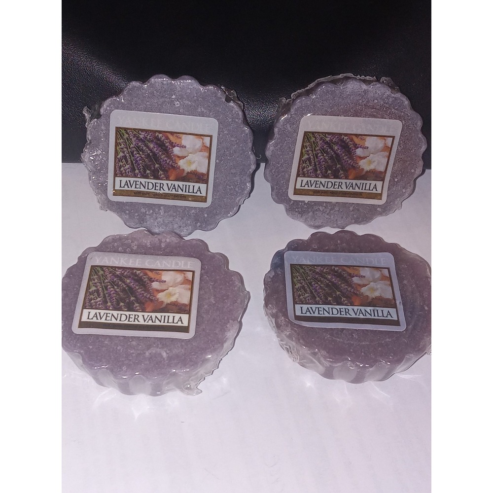 Yankee Candle Lavender Vanilla Wax Tarts Lot of 4 - Retired - Discontinued NEW